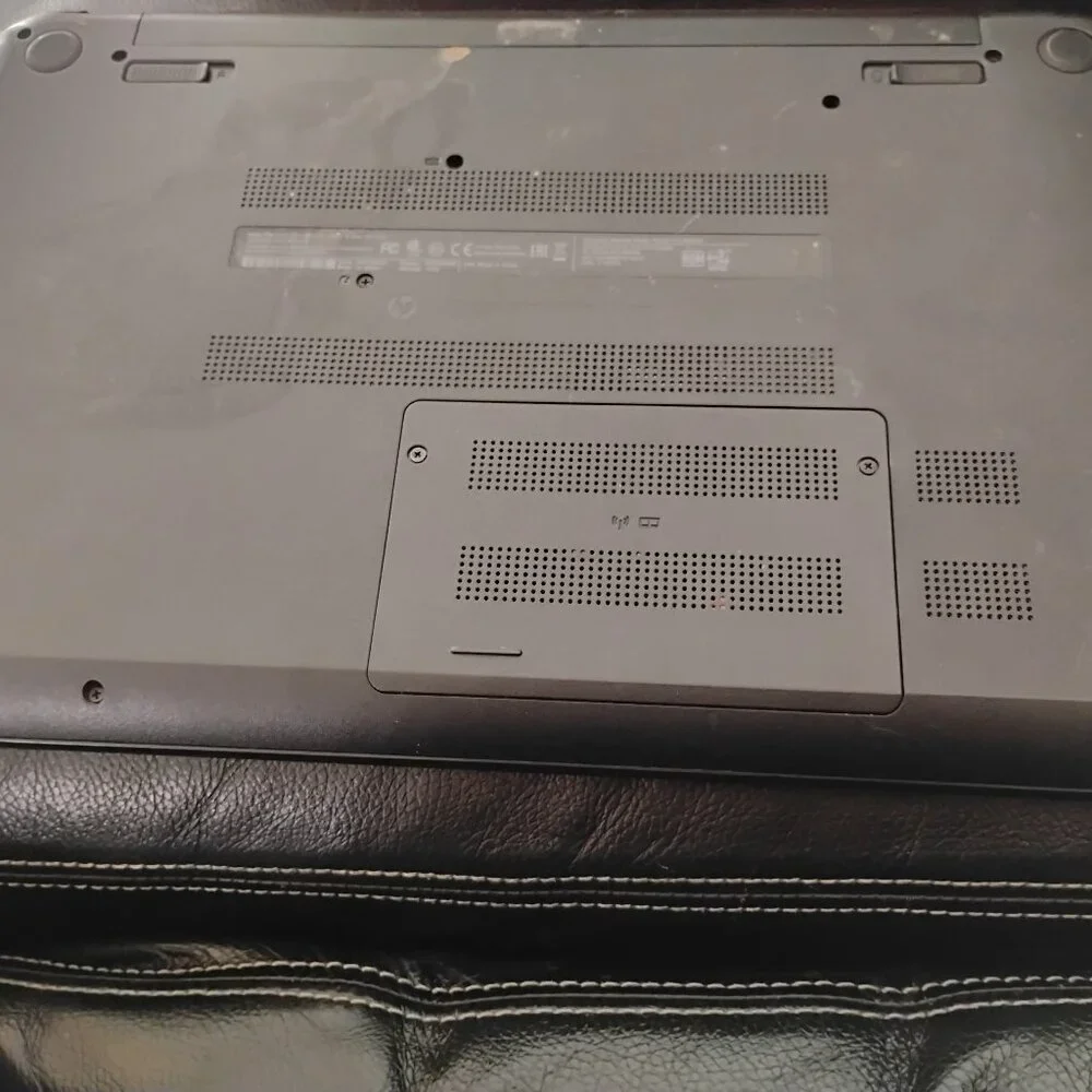 HP Portable Red laptop.